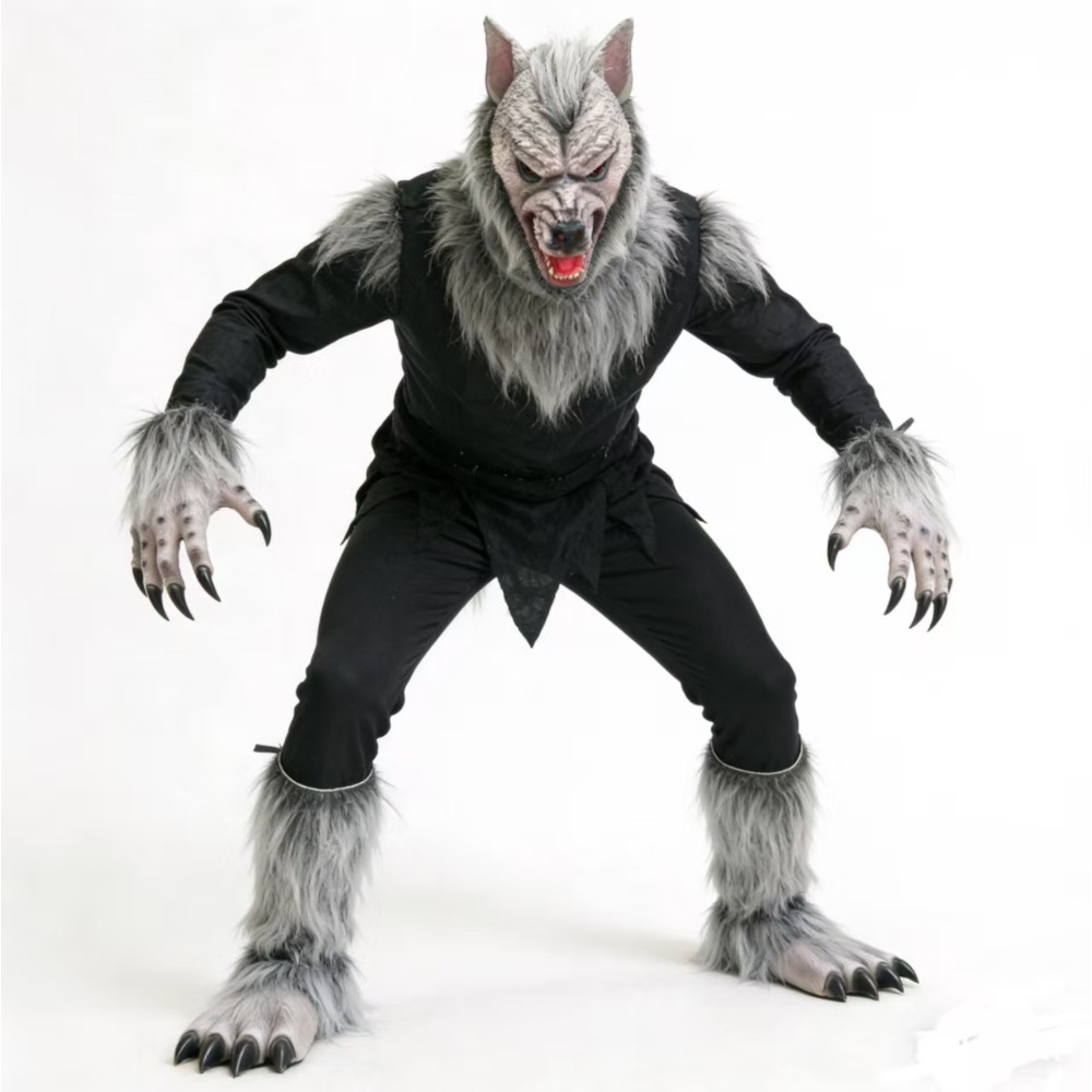 Cosplay Prop Kit - Weerwolfkostuumset Horror Halloween Wolfmasker Weerwolfklauwen Handschoenen