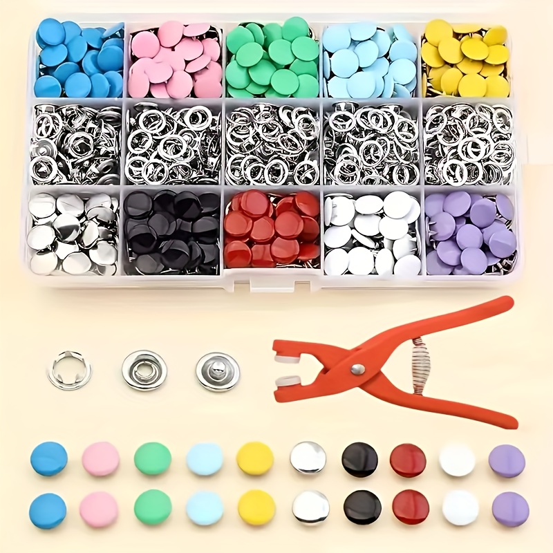 Snap Fastener Set - 100 stuks kleurrijke metalen naaiknopen solide