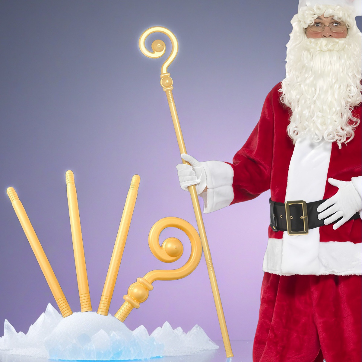 Detachable Cosplay Prop - Gouden Scepter Farao Riet Kostuum Kerst