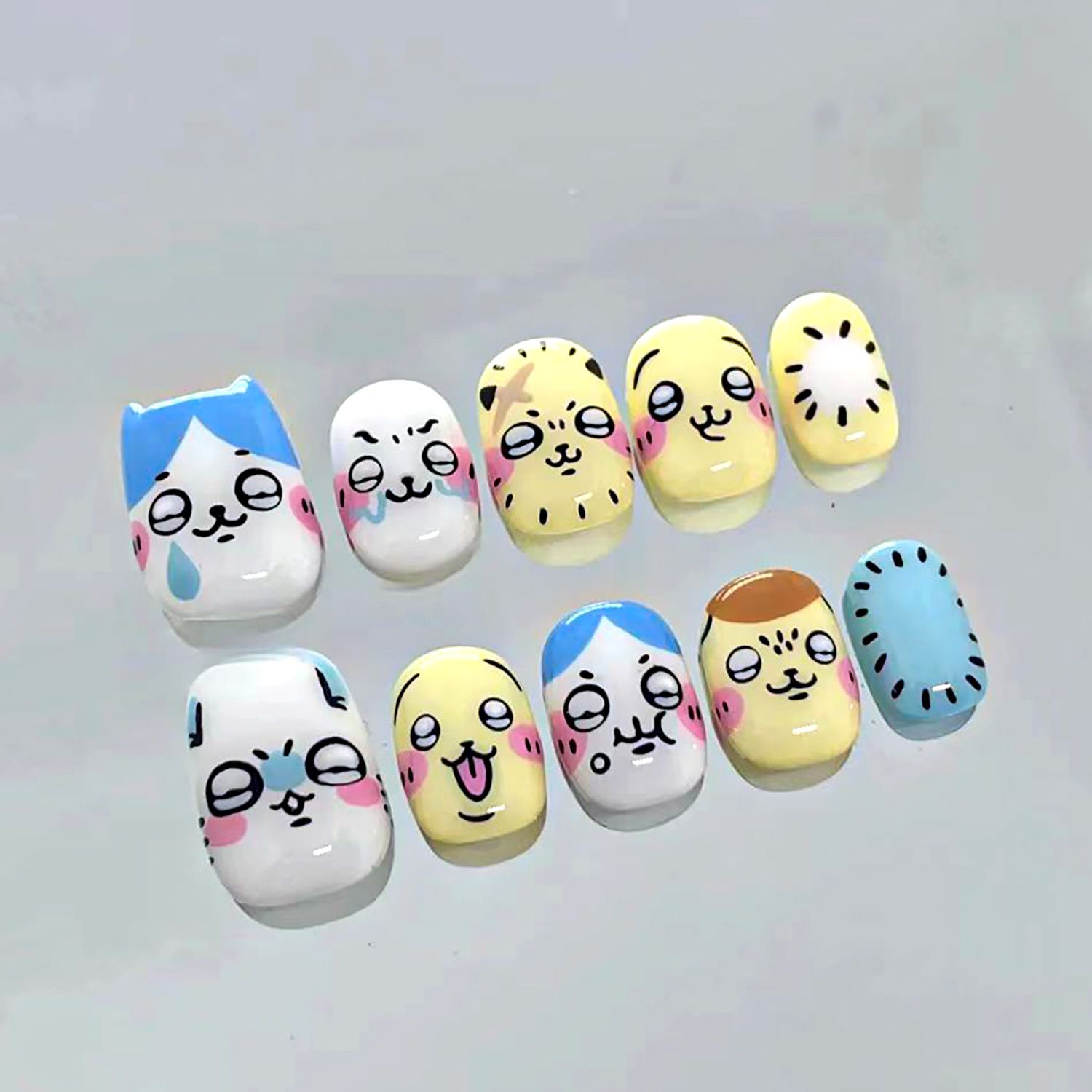 Detachable Cosplay Prop - Schattige cartoon Rakko opzetnagels Chiikawa Kurimanju