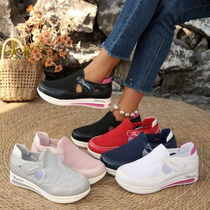 Dames Platform Slip-on Sneaker - Velcro Hook Loop recensie en prijs
