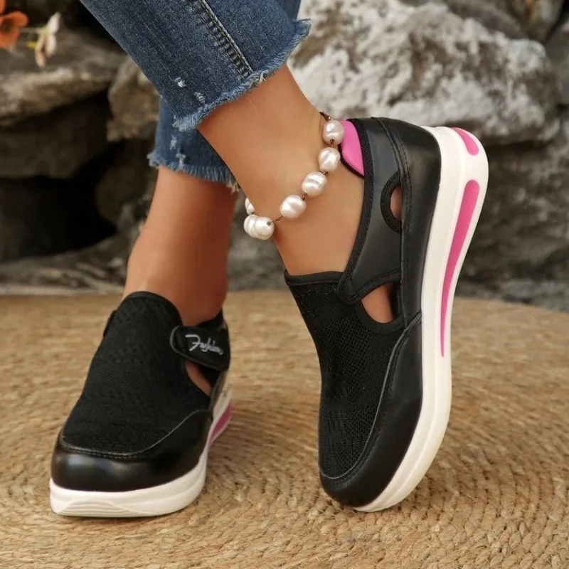 Dames Platform Slip-on Sneaker - Velcro Hook Loop recensie en prijs