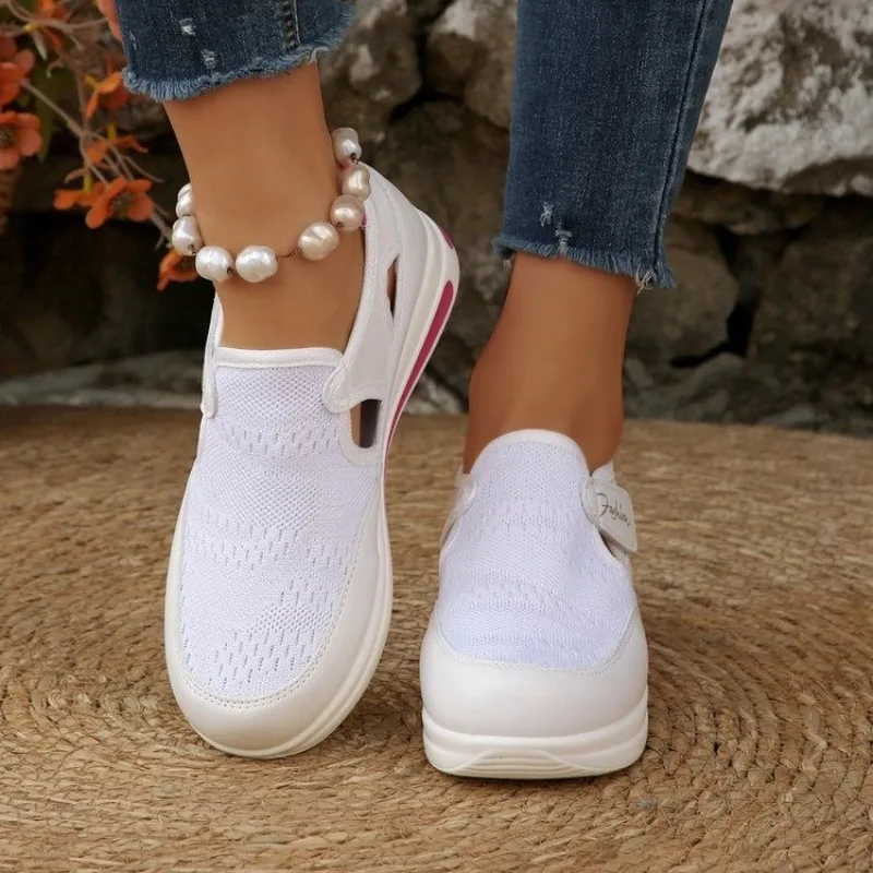Dames Platform Slip-on Sneaker - Velcro Hook Loop recensie en prijs
